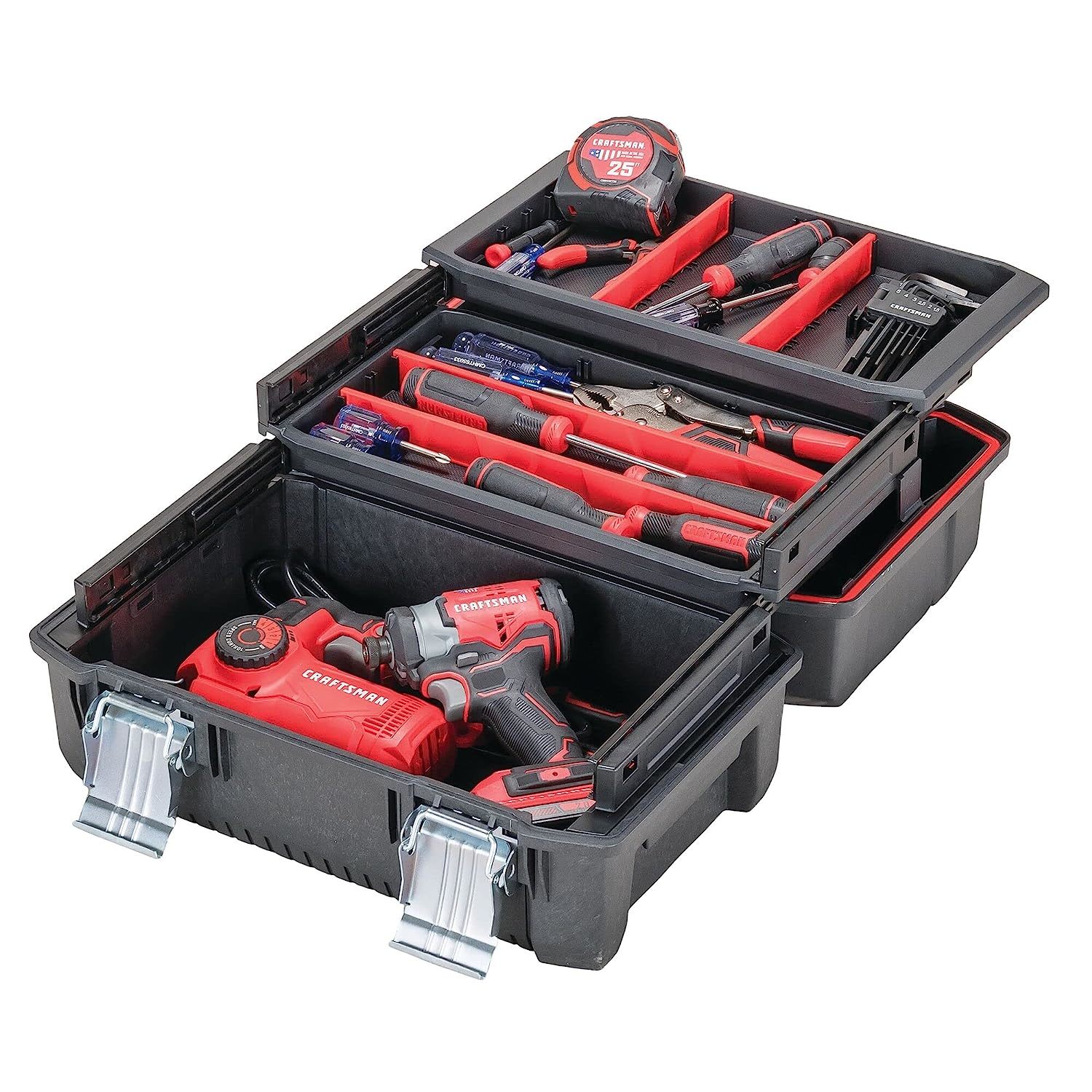 CRAFTSMAN 16-in Black Plastic Lockable Tool Box in the Portable Tool Boxes  department at