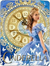 Disney Cinderella 2015 Clock Strikes Super Plush Throw blanket - $18.76