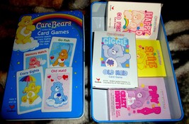 Care Bears 4 Card Game Memory Match 2004-Tin Container - $14.00