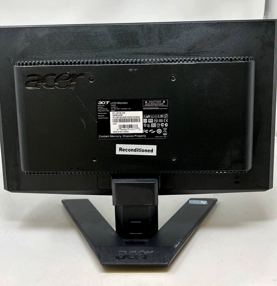 monitor lcd acer x163w