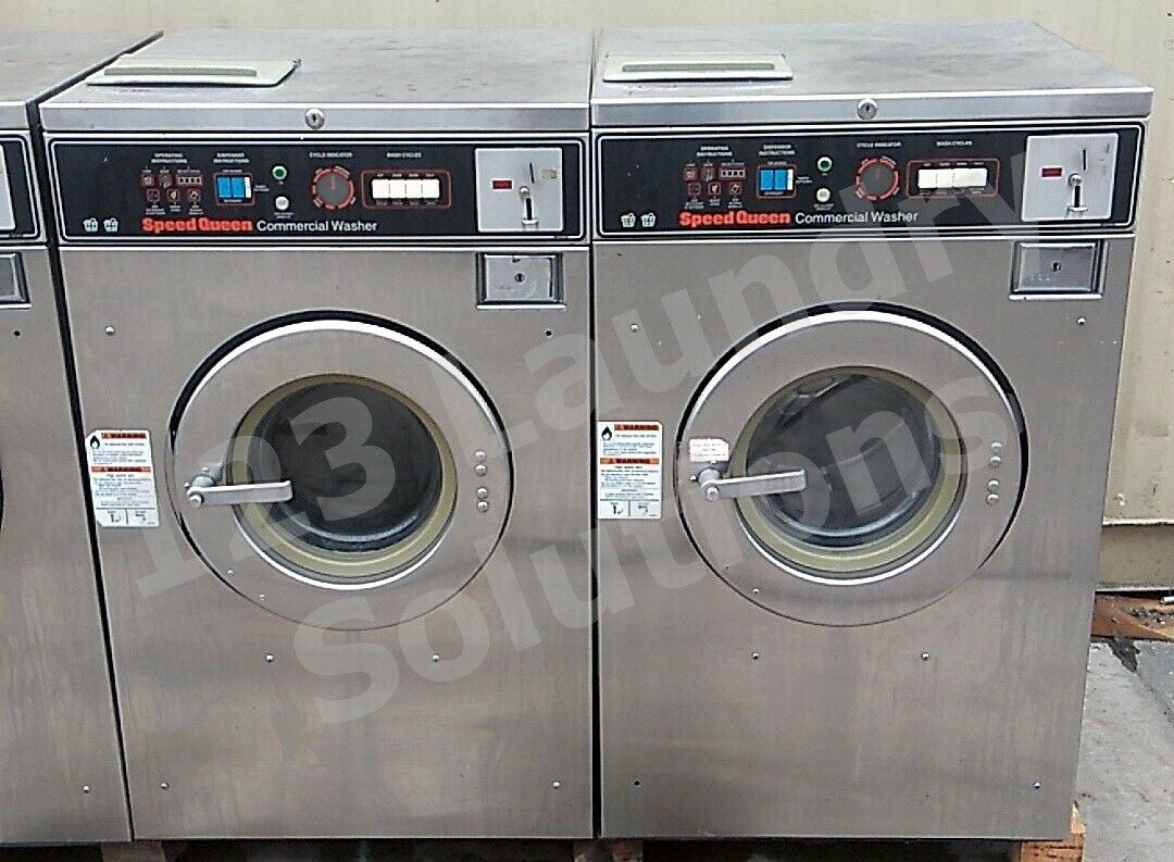 SPEED QUEEN COIN OPERATED COMMERCIAL FRONT LOAD WASHING MACHINE , MODEL :  SC40NC2OP60001 , SERIAL NO : 0602910194