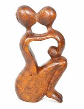 WorldBazzar Hand Carved Mother Baby Statue Forever Abstract Art Wood Sculpture C - $12.81