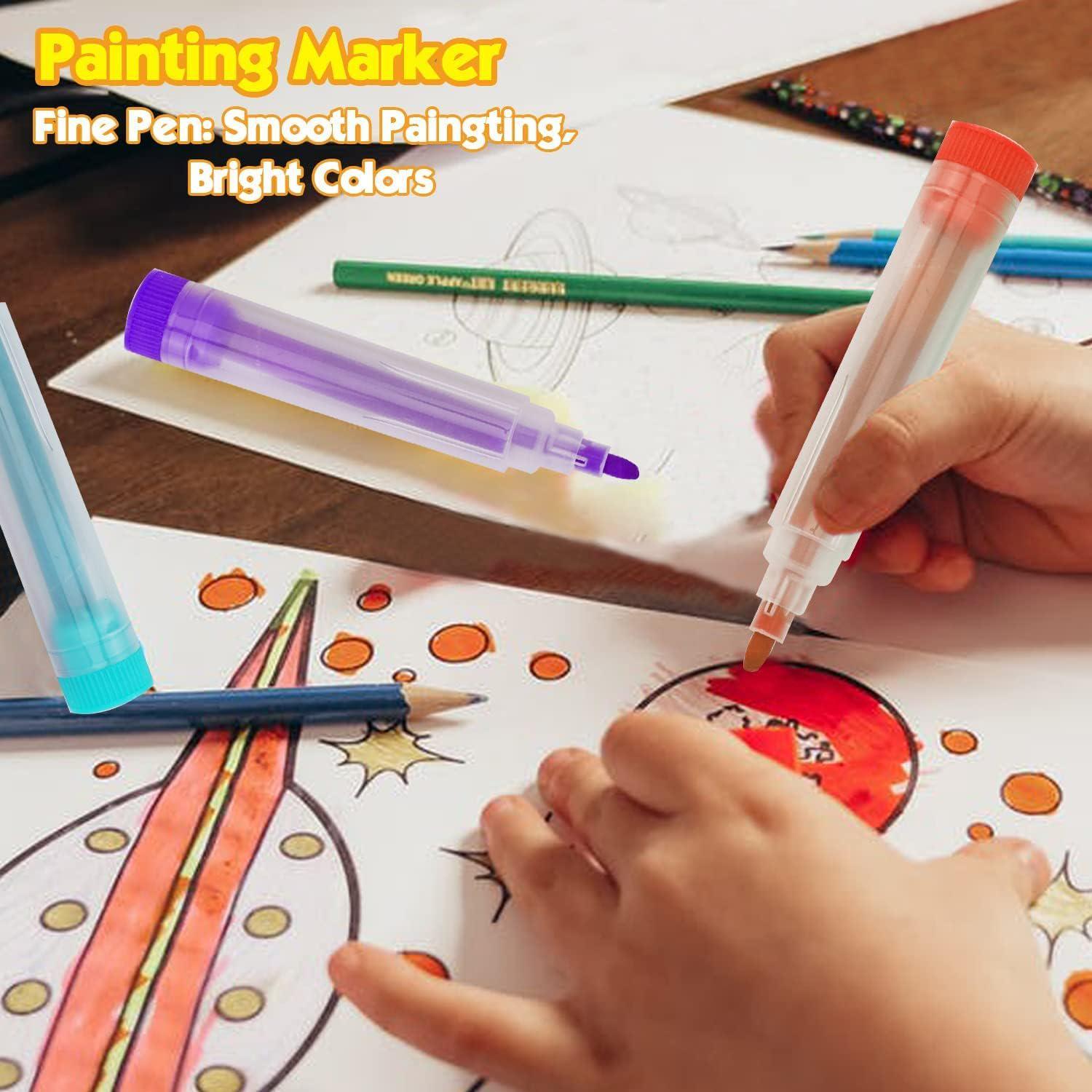 208Pcs Kids Drawing Kit, Integrated Easel, Cartoon Design, Multi Purpose  Colored Crayons, Perfect Gift For Coloring Painting 