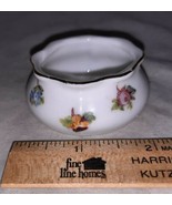 Salt Cellar Dip O &amp; E G Royal Austria Porcelain White Flowers Scalloped ... - $15.99