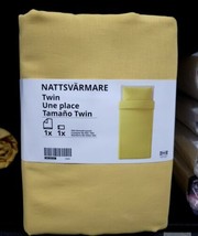 Ikea Nattsvarmare Twin Duvet Cover & 1 Pillowcases Bed Set 100% Cotton Yellow - $44.43