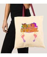 Beach Cowgirl Sandy Footprints Birght Colors Tote Bag - $14.95