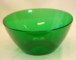 Anchor Hocking Forest Green Glass Batter Bowl Tab Handle and Pour Spout