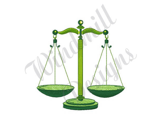 Scales Of Justice Machine Embroidery Design Digital Goods