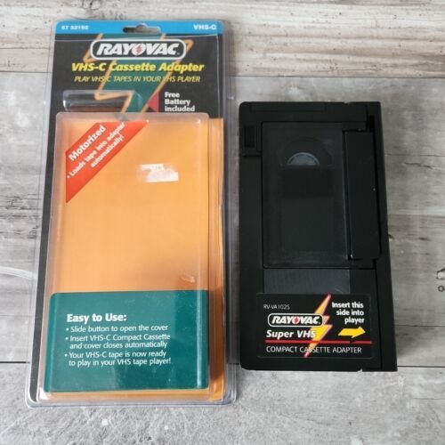 Rayovac VHSC Motorized Cassette Adapter Play VHSC Tapes On VCR USED