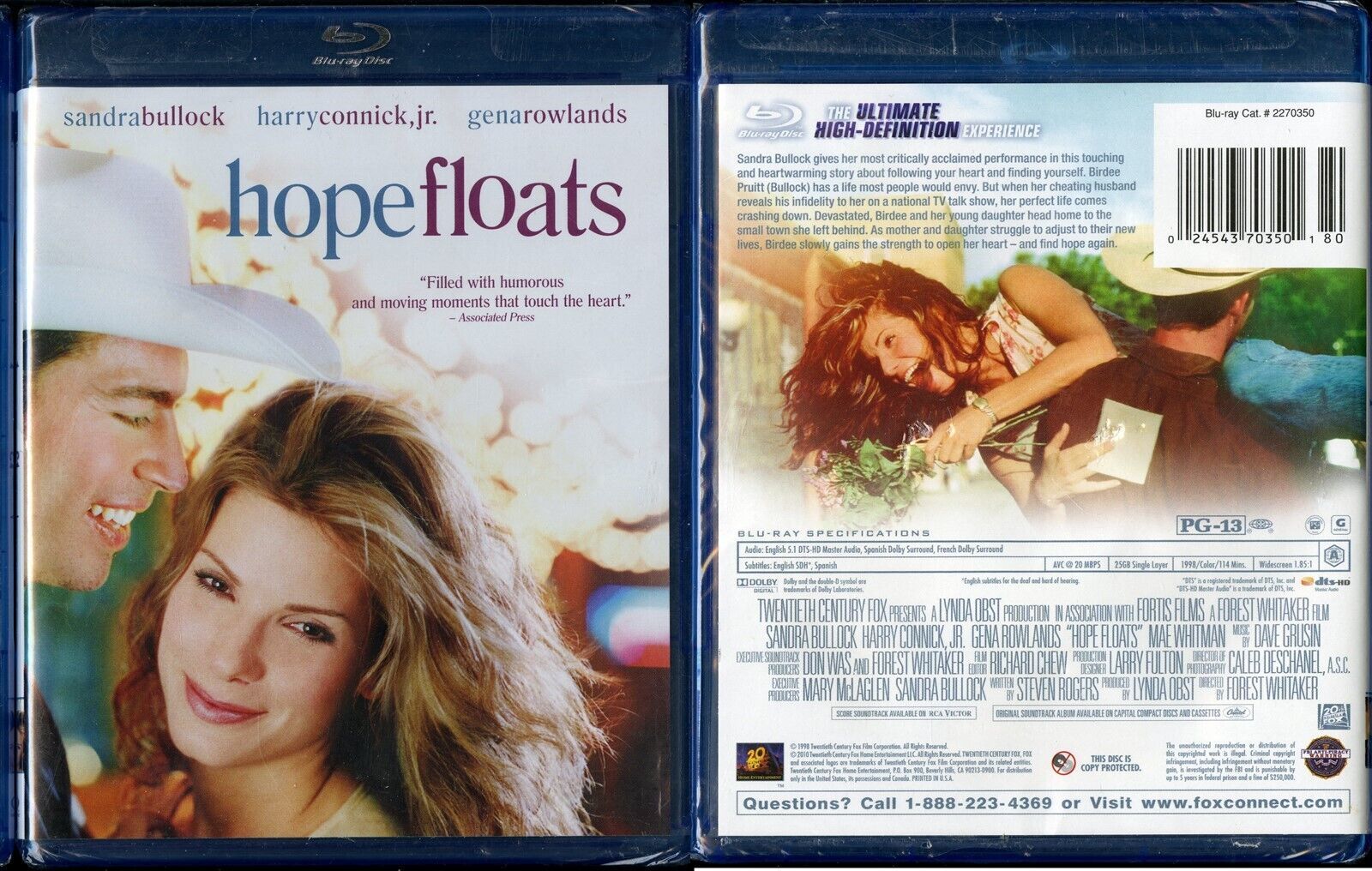 HOPE FLOATS BLURAY SANDRA BULLOCK HARRY CONNICK JR 20TH CENTURY FOX