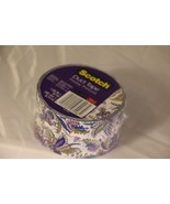 Scotch Duct Tape 1.88 in x 10 yds New Sealed Single Roll Purple Paisley ... - $14.84