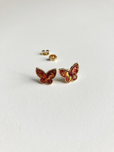 Wine Opal Butterfly Earrings - $45.00
