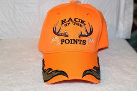 Deer Horns Rack Up The Points Hunt Hunter Baseball Cap ( Orange ) - $11.65