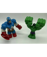 Lot of 2 Marvel Super Heros Hulk and Captain America Hasbro 2013/17 - $5.00