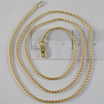 SOLID 18K YELLOW GOLD SPIGA WHEAT EAR CHAIN 20 INCHES, 1.5 MM, MADE IN I... - $758.19