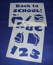 2 -Mylar 14 Mil Back to School Stencils  Painting/Crafts/Stencil/Template - $22.37