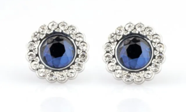 Paparazzi Floral Glow Blue Post Earrings - New - $4.50