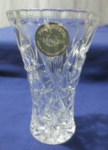Beautiful Vintage Fine Crystal Lenox Cut Clear Glass Miniature Vase - St... - $10.00