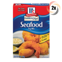 2x Boxes McCormick GoldenDipt Seafood Fry Mix | 10oz | No MSG | Fast Shi... - $20.78