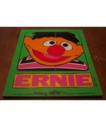 Playskool 1973 VINTAGE Sesame Street ERNIE WOODEN FRAME TRAY PUZZLE 315-1 - $18.32