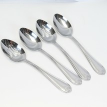 Reed Barton Ribbon Crest Serving Spoons 8.875&quot; Lot of 4 - $61.73