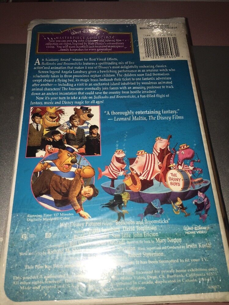 Bedknobs and Broomsticks, Walt Disney Masterpiece Collection, VHS 016 ...