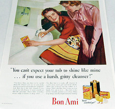 1941 Womans Home Companion Cover w Puppy and Bon Ami Ad Reve - $8.50