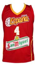Pau Gasol Team Spain Espana Basketball Jersey New Sewn Red Any Size image 1