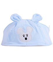Summer Baby Hats/Caps Infant Bald Head Cotton Hats Light Blue Mice