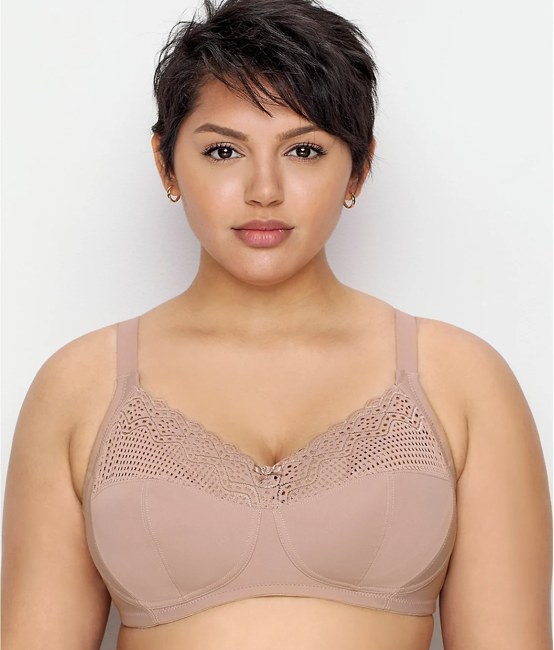 Leading Lady Brigitte Luxe Side Smoothing Bra Size 42G White Wirefree