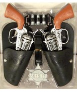 COMPLETE TWIN WESTERN HERO PLAY GUN SET toy guns holster belt cowboy she... - $6.88