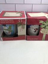 Christmas / Holiday Mugs ~ 14 fl. oz. Snowman Design Mug , And Santa Claus. - $6.93