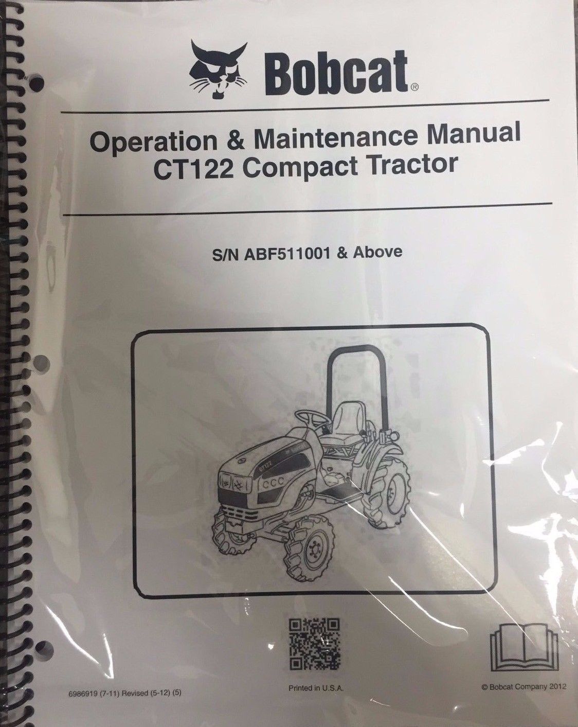 Bobcat CT122 Compact Tractor Operation & Maintenance Manual Owner's 1