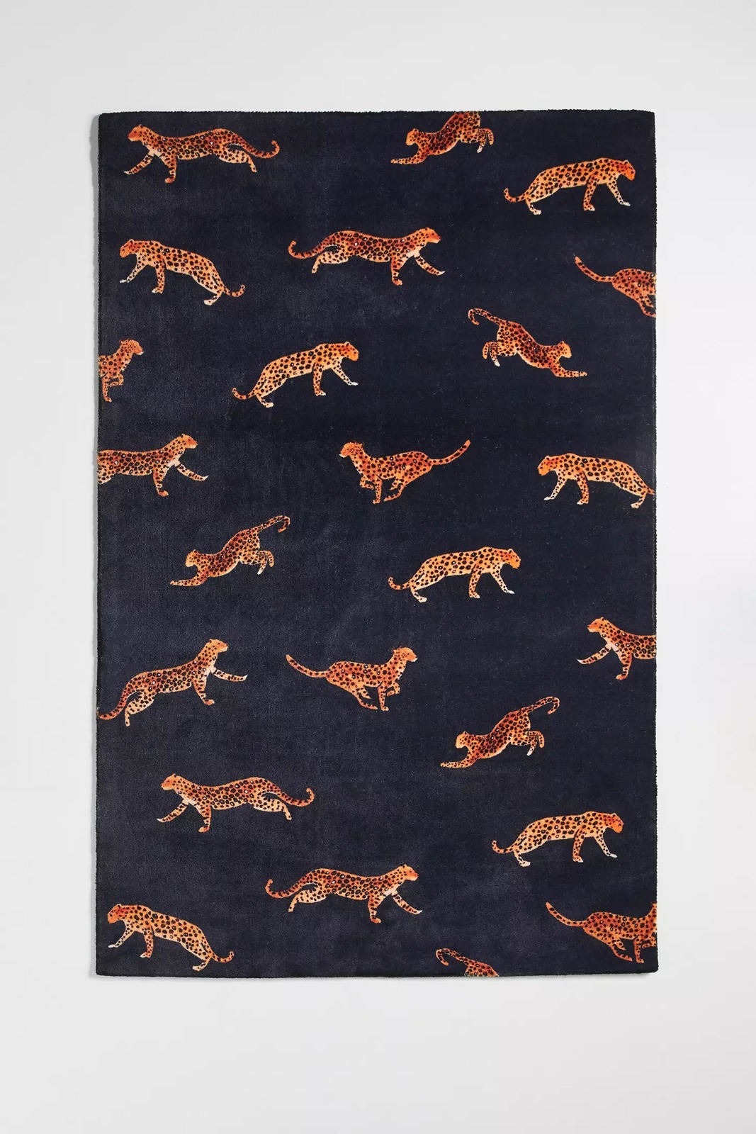 Primary image for Area Rugs 10' x 14' Cheetah Black Hand Tufted Anthropologie Soft Woolen Carpet
