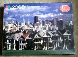 2000 Pc SEALED Puzzle Victorian Houses Painted Ladies San Francisco MB - $46.52