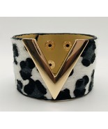 Furry animal print cuff bracelet - $13.00