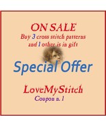 Special Offer - Buy 3 Cross Stitch Patterns and 1 other is in Gift (tota... - $12.00