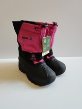 KAMIK Snowfox Snow Boots Kids Toddler Girls 11 Pink Black NEW - $49.37