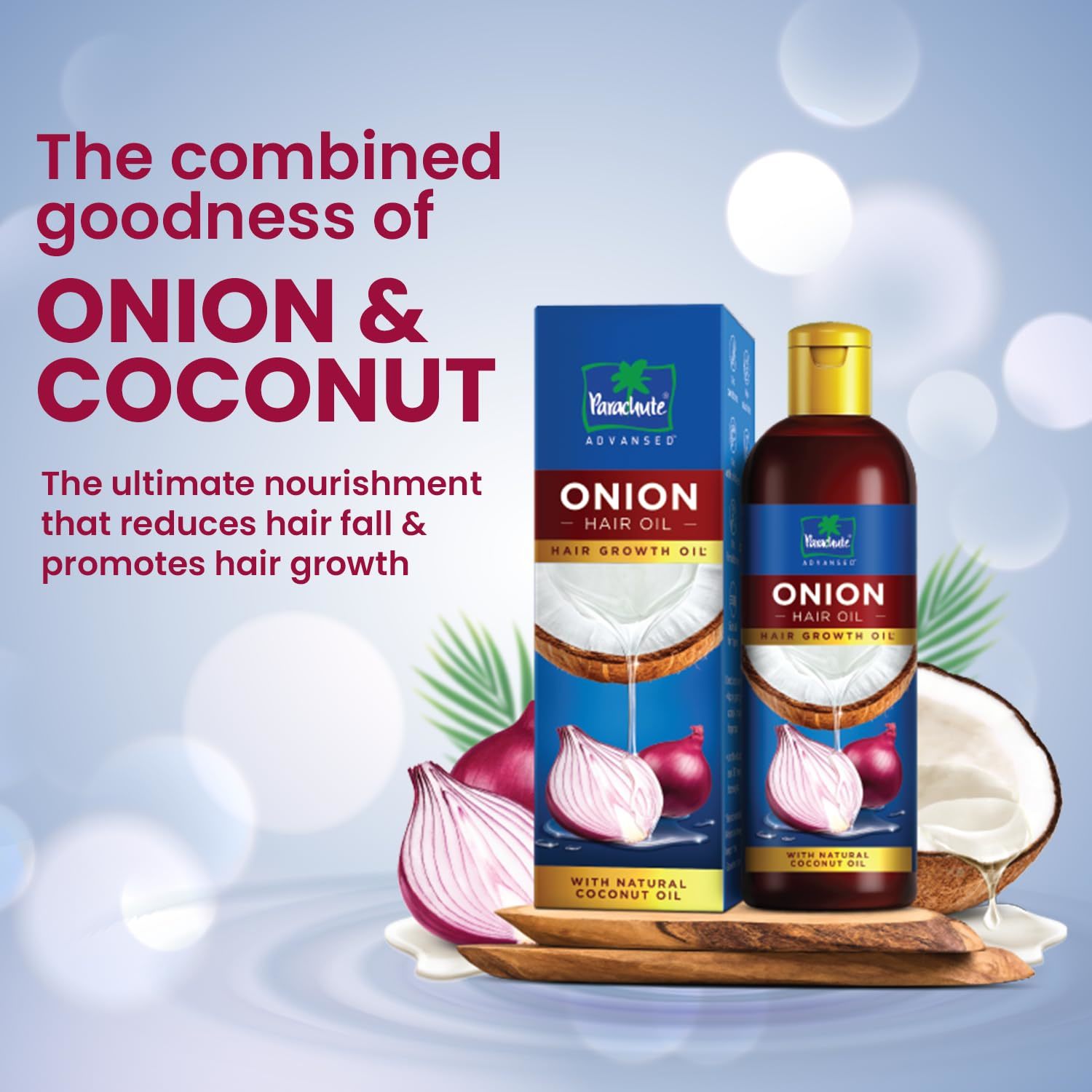 Parachute Advansed Onion Hair Oil Natural Coconut Reduces Hair Growth