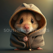 A cute little mouse in a hoodie, wall art #2 of 7 in this collection. - $1.99