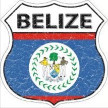 Belize Flag Highway Shield Novelty Metal Magnet HSM-187 - $14.95