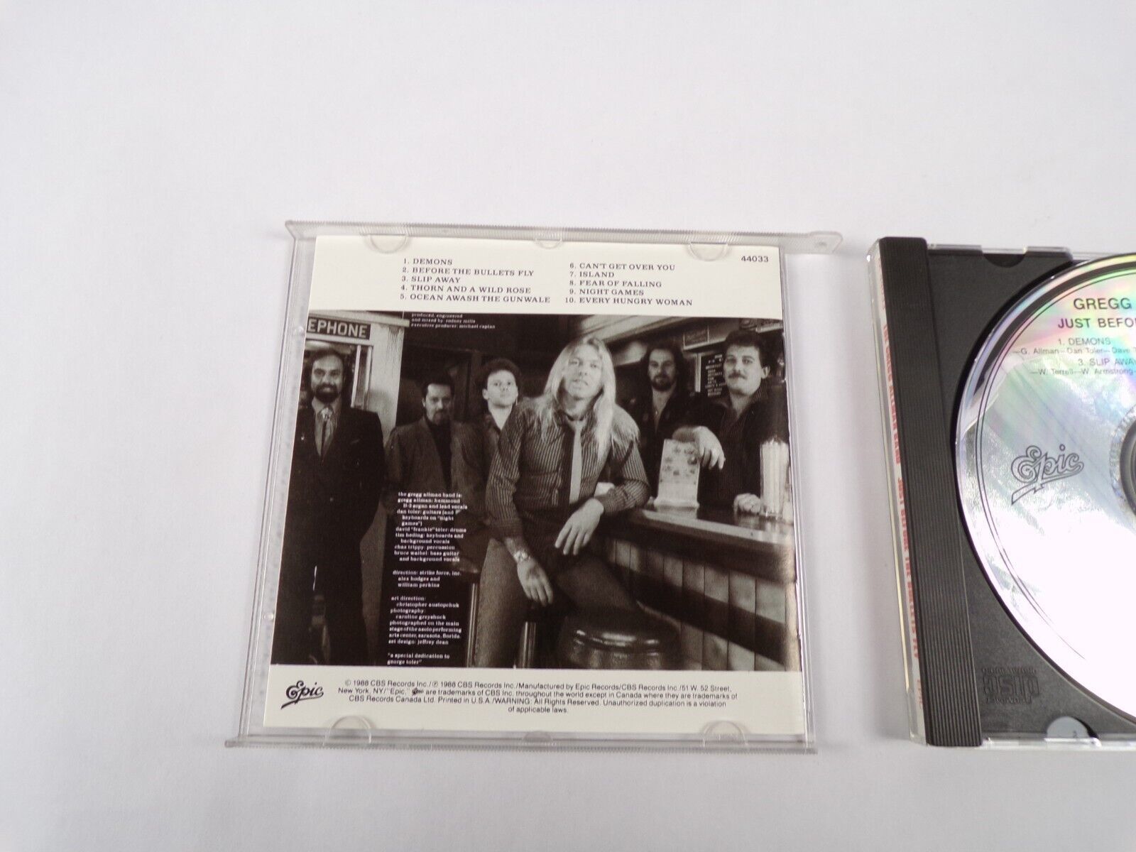 The Gregg AllmaN Band Just Before The Bullets Fly Demons Slip Away CD