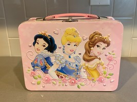 Disney Princess Embossed Tin Lunch Box - Cinderella, Snow White, and others