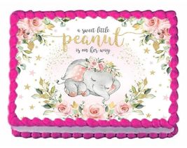 A Little Peanut Elephant Is On It&#39;s Way Edible Image Edible Baby Shower ... - $16.47