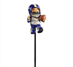 Football Gnome Garden Stake Set of 2 Adorable 17" High Sports Game Day Blue