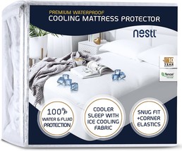 SureGuard Full Extra Long (XL) Mattress Protector - 100% Waterproof, Hypoallergenic - Premium Fitted Cotton Terry Cover