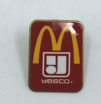 McDonalds Yesco Sign Maker Logo Pinback Pin Button Rectangle Red White Yellow - $18.42