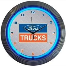 Ford Trucks Licensed OLP Sign Neon Clock 15&quot;x15&quot; - $85.99