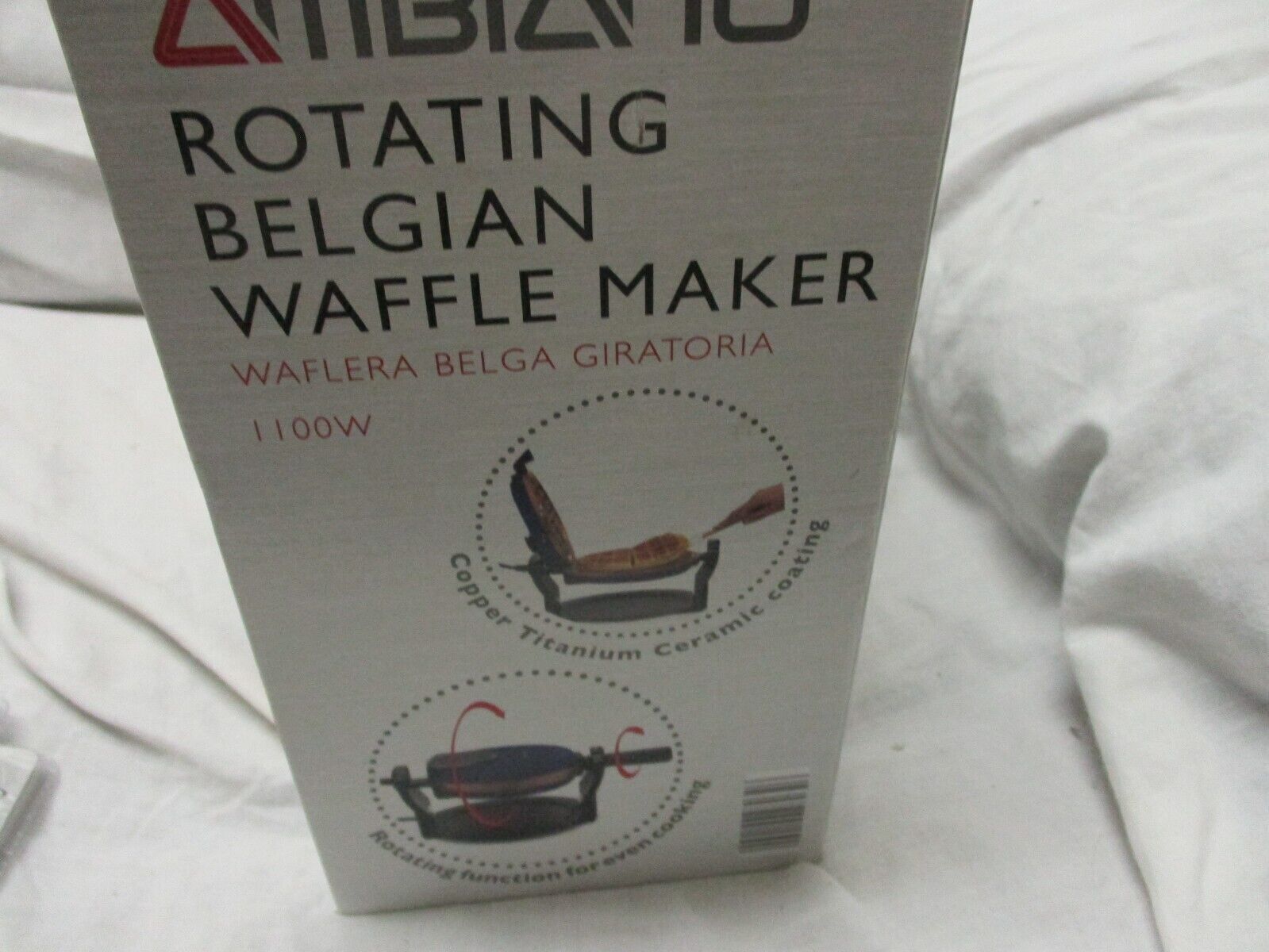 Ambiano Classic Rotating Belgian Waffle Maker 1100 Watt Waffle Makers