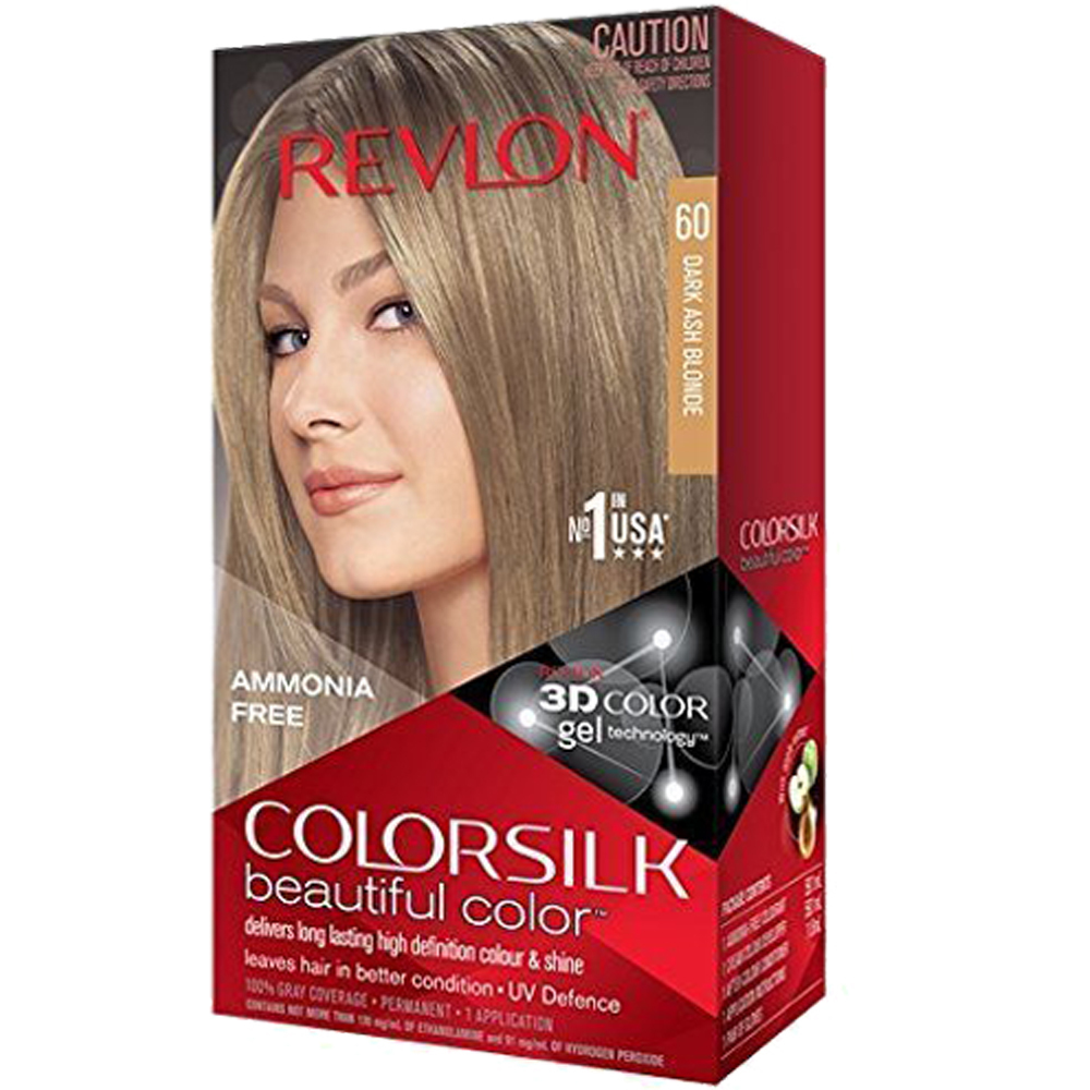 new revlon color silk permanent color dark ash blonde hair dye